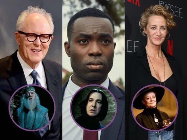 Harry Potter série HBO elenco Harry Potter série John Lithgow Dumbledore Paapa Essiedu Snape Nick Frost Hagrid Janet McTeer McGonagall Luke Thallon Quirrell Paul Whitehouse Filch série Harry Potter Max reboot Harry Potter HBO adaptação fiel Harry Potter casting Harry Potter série trio protagonista Harry Potter série estreia série Harry Potter 2026 JK Rowling produtora executiva Francesca Gardiner showrunner Mark Mylod diretor